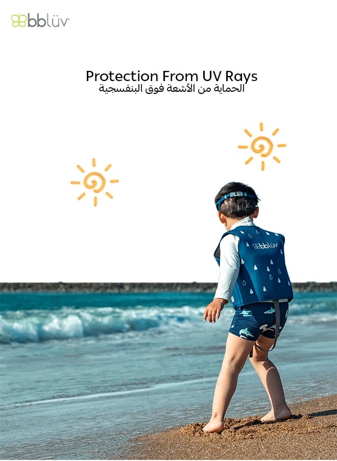 bbluv - bblüv Näj Toddler Swim Vest – Neoprene Float Jacket with 8 Removable Floats, UPF 50+ Sun Protection, Secure Fit & Adjustable Straps – Ideal for 3 - 6 Years Water Safety & Fun - Image 1