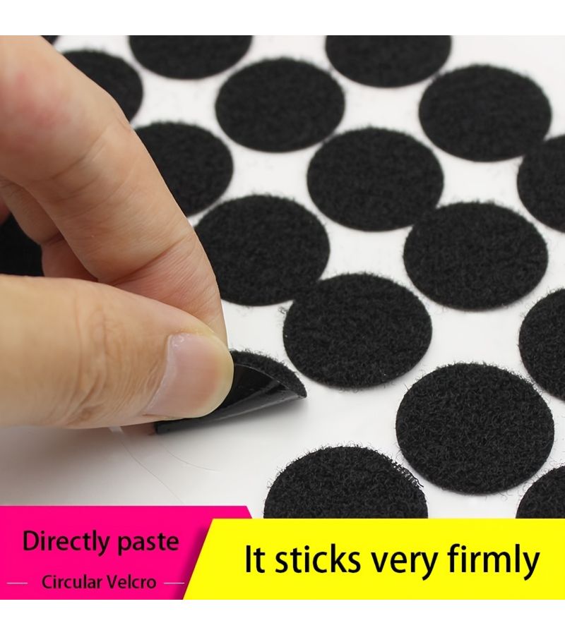 White 30mm Adhesive Circular Tapes 60pcs Office Furniture Decoration Fixing - Image 1