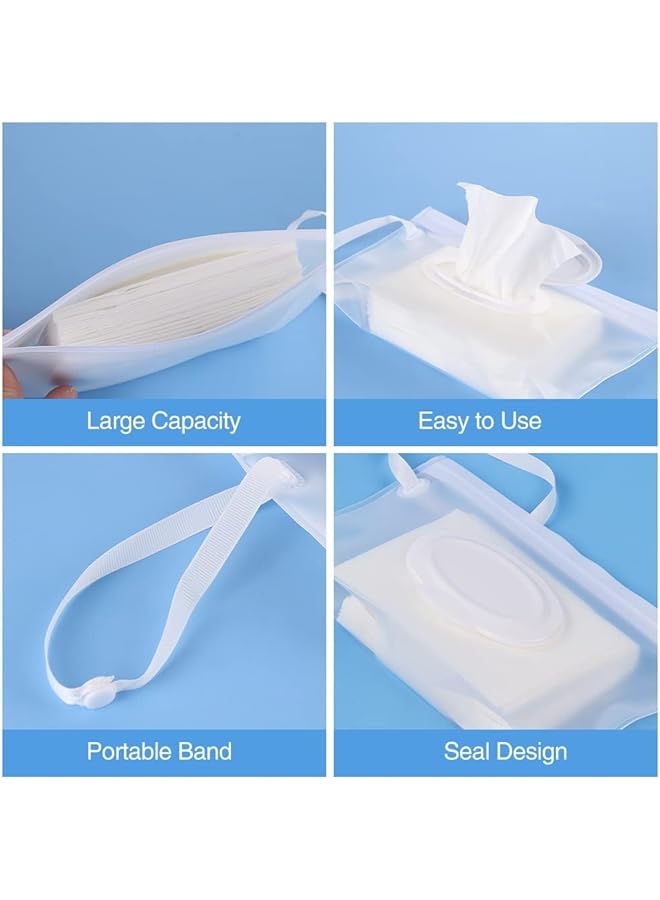 KASTWAVE Baby Wipe Dispenser 6Pcs Portable Refillable Wipe Holder Eco Friendly Baby Wipes Dispenser Container Reusable Travel Wet Wipe Container For Travel Strollers Backpacks  - Image 5