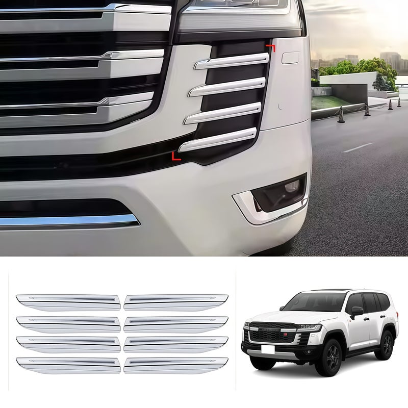 Chrome Center Mesh Trim Strip for 2022-2026 Land Cruiser LC300 - Front Bumper  Accessory - Image 2
