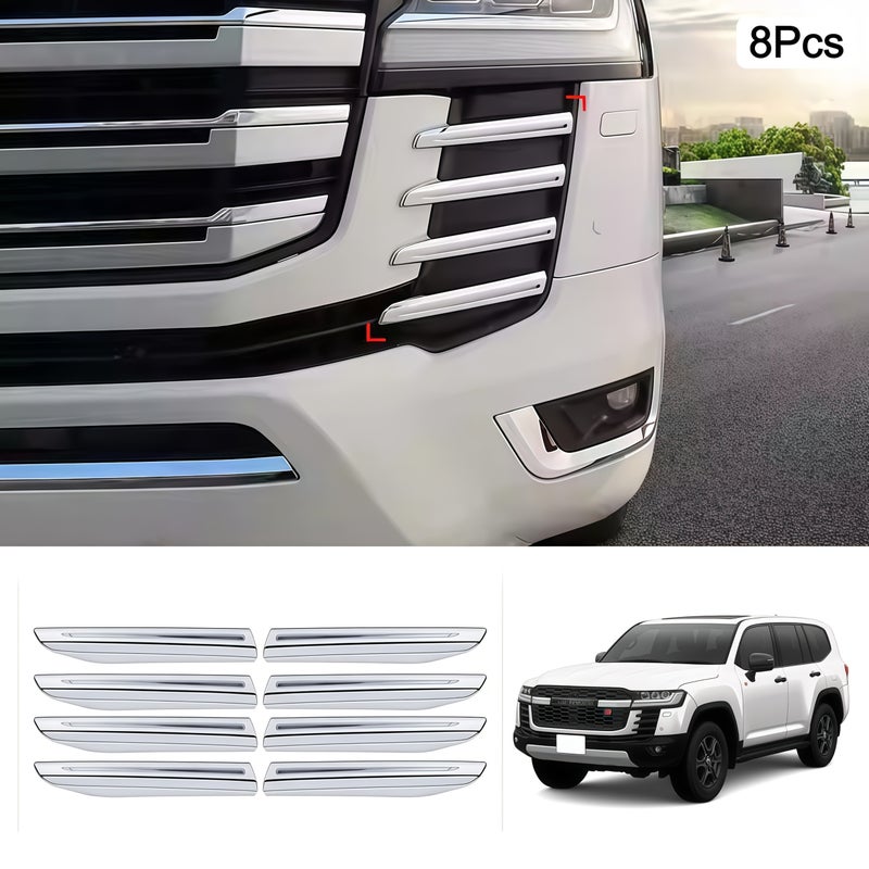 Chrome Center Mesh Trim Strip for 2022-2026 Land Cruiser LC300 - Front Bumper  Accessory - Image 1