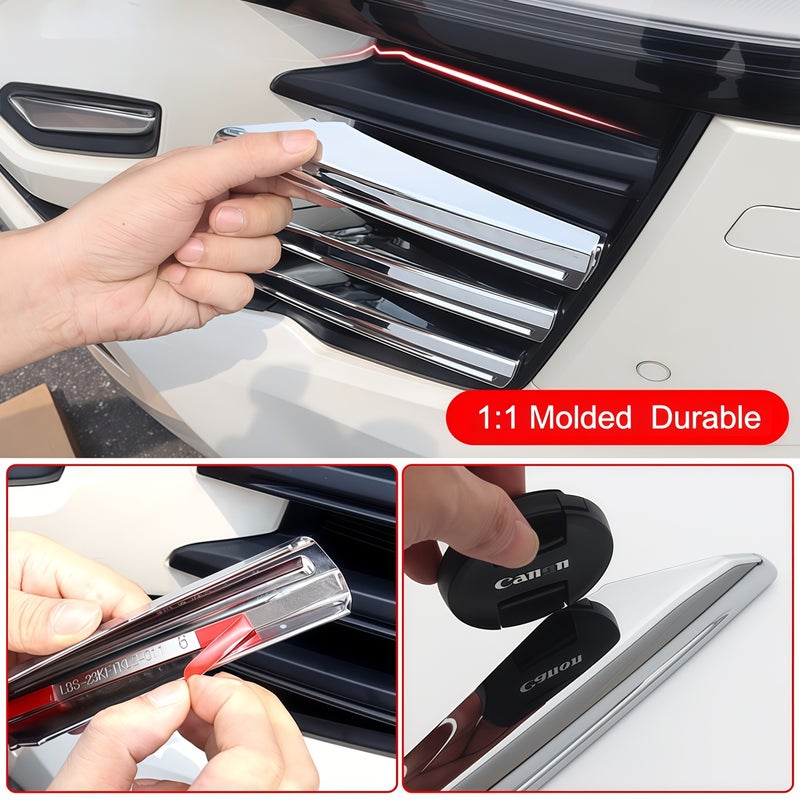 Chrome Center Mesh Trim Strip for 2022-2026 Land Cruiser LC300 - Front Bumper  Accessory - Image 5