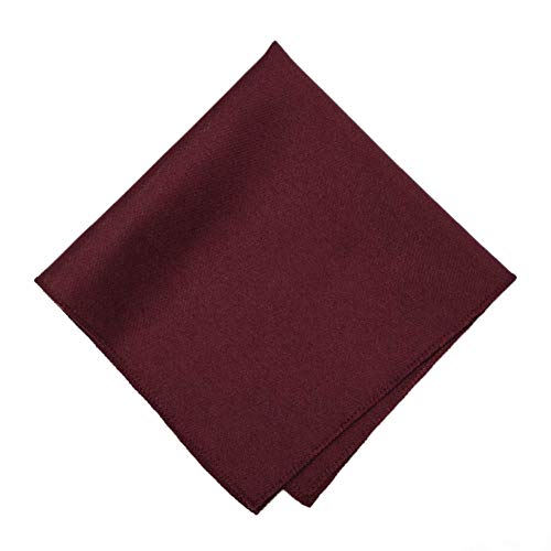 tiemart Dark Burgundy Matte Finish Pocket Square - Image 1