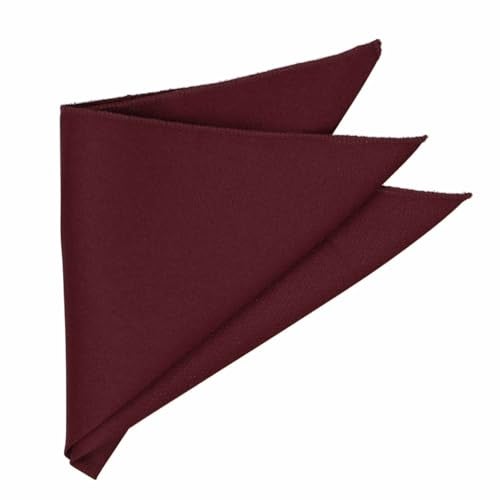 tiemart Dark Burgundy Matte Finish Pocket Square - Image 3