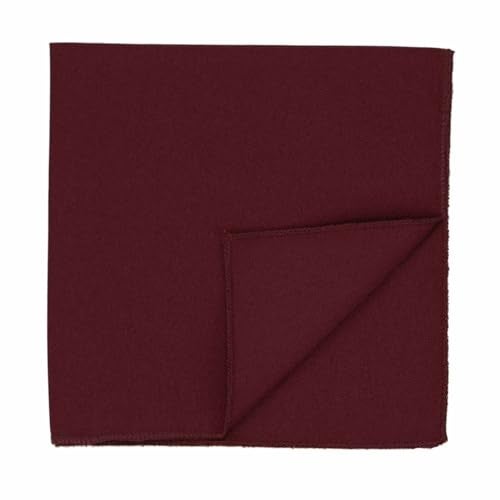 tiemart Dark Burgundy Matte Finish Pocket Square - Image 4
