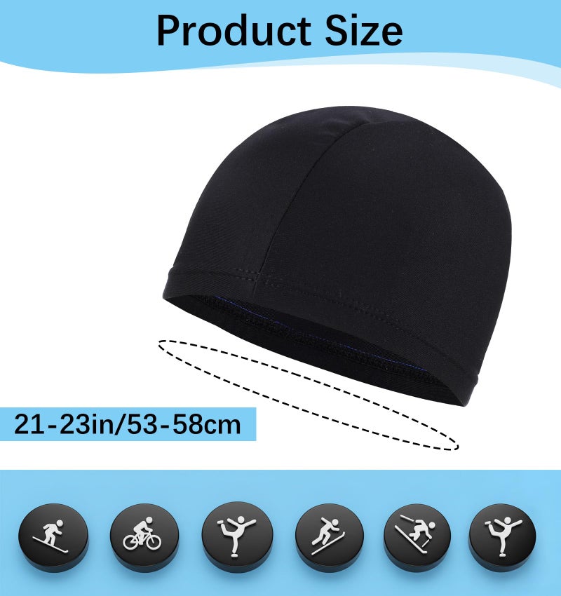 4 Pcs Wave Cap, Skull Cap for Men Silky Compression Stocking Caps - Image 2