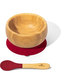 Avanchy Avanchy Bamboo Baby Bowl & Spoon Baby Cutlery Bamboo Kids Bowl Bpa Free Bowl Bamboo Kids Utensils Baby Bowl And Spoons Set  - Image 1
