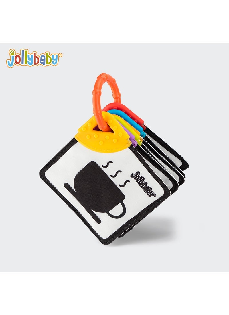 Jollybaby Black  White Baby Teether Cloth Book Black and White intelligence teether small cloth book