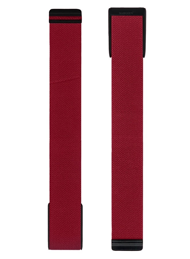 Premium Adjustable Nylon Strap for WHOOP 5, MG,One, Peak and Life – Lightweight & Breathable Replacement Band - Red - Image 4