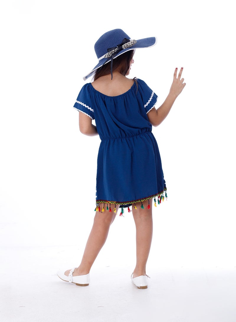 BEBO Girls Dress Blue - Image 3