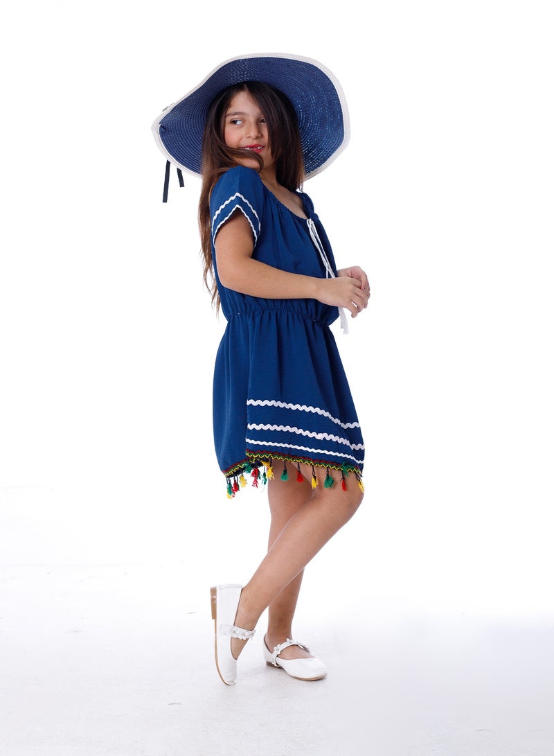 BEBO Girls Dress Blue - Image 2