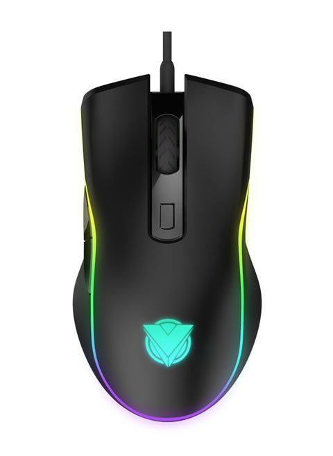 Ergonomic Wired Gaming Mouse with High Performance, 6 Buttons, 4 DPI Modes, Luminescence RGB Color