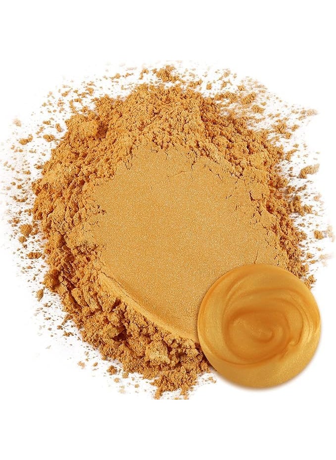 ASK VARK WALA Mica Powder for Epoxy Resin 25g Glitter Reouring Metallic Powder Dye for Soap Making Bath Bommbs Wax Melts Making sin Pigment in Bottle Natural Soap ColNail Art Gold 25gJar Pack of 3 