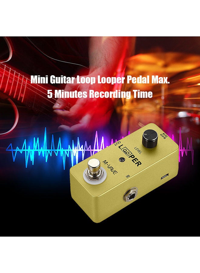 M-VAVE LOOPER Mini Guitar Loop Electric Guitar Looper Effect Pedal Max. 5 Minutes Recording Time Unlimited Overdubs Full Metal Shell  - Image 5