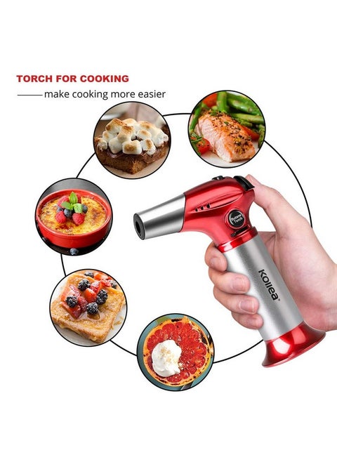 Kollea Creme Brulee Torch, Refillable Butane Torch Lighter, Kitchen Torch Food Torch with Safety Lock & Adjustable Flame for Baking, Crafts, BBQ (Gas Not Included)