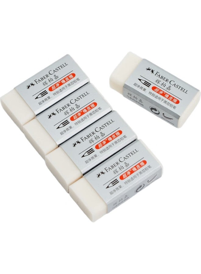 Faber-castell [lowest Price Online] Eraser For Sketching, Ultra-clean Eraser Without Residue, Clean For Elementary School Students, White Small Size, 5-pack, 187189 - Image 1