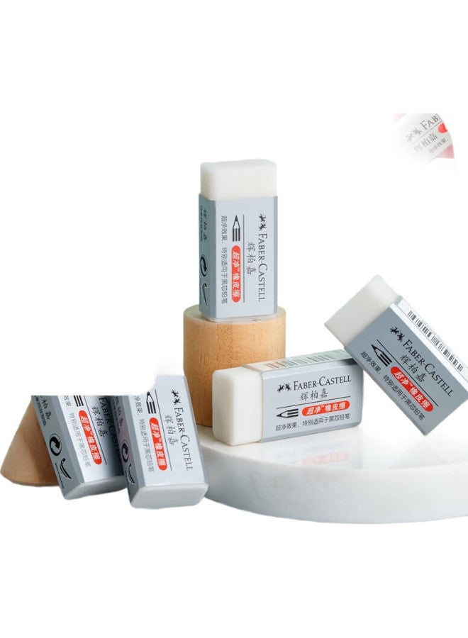 Faber-castell [lowest Price Online] Eraser For Sketching, Ultra-clean Eraser Without Residue, Clean For Elementary School Students, White Small Size, 5-pack, 187189 - Image 2