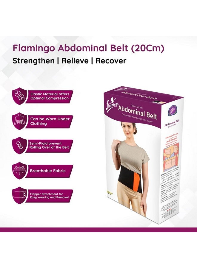 Flamingo Abdominal Belt | Post-Surgery & Postpartum Support | Slimming & Pain Relief Compression Belt With Breathable Fabric | Adjustable Design For Men & Women | Size - Medium | Pack Of 1  - Image 2