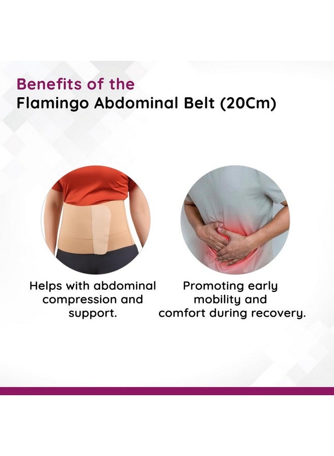 Flamingo Abdominal Belt | Post-Surgery & Postpartum Support | Slimming & Pain Relief Compression Belt With Breathable Fabric | Adjustable Design For Men & Women | Size - Medium | Pack Of 1  - Image 5
