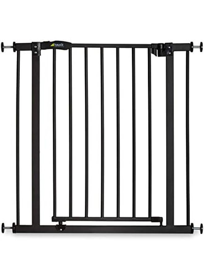 hauck Baby Gate For Doors And Stairs Close N Stop Inclusive 21 Cm Extension Child Stair Gate For Widths 96 To 101 Cm Pressure Fit No Screws Handed Opening To Both Sides Metal Black - Image 3
