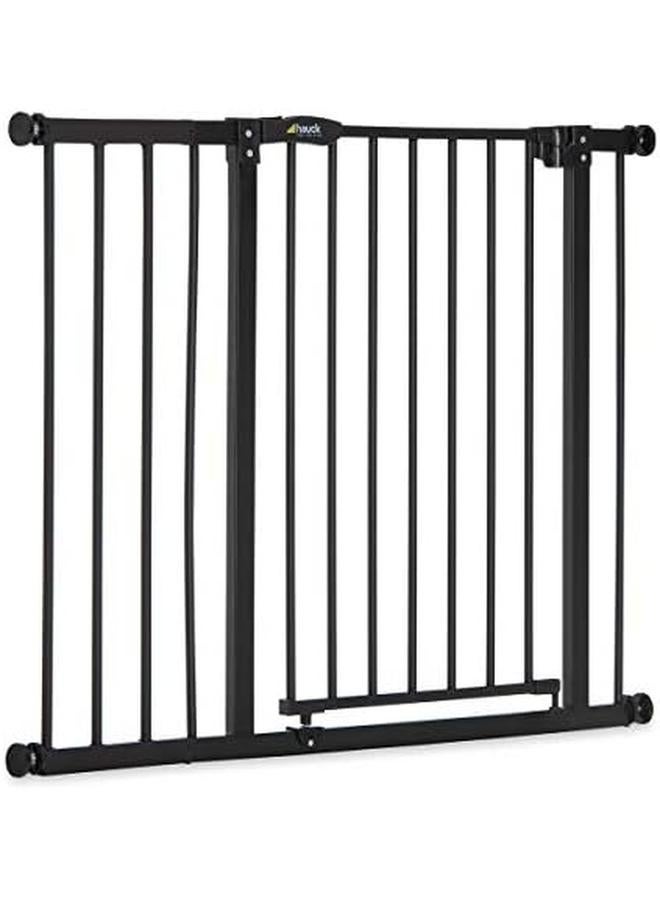 hauck Baby Gate For Doors And Stairs Close N Stop Inclusive 21 Cm Extension Child Stair Gate For Widths 96 To 101 Cm Pressure Fit No Screws Handed Opening To Both Sides Metal Black - Image 4