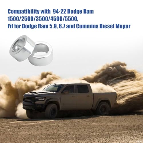 TomGoo Steering Column Intermediate Shaft bushings stem 6061-billet Compatible with Dodge Ram 1500/2500/3500/4500/5500 Accessories 5.9 6.7 G56 Cummins Diesel Mopar Upgrade Billet Aluminum-1 Pair - Image 2