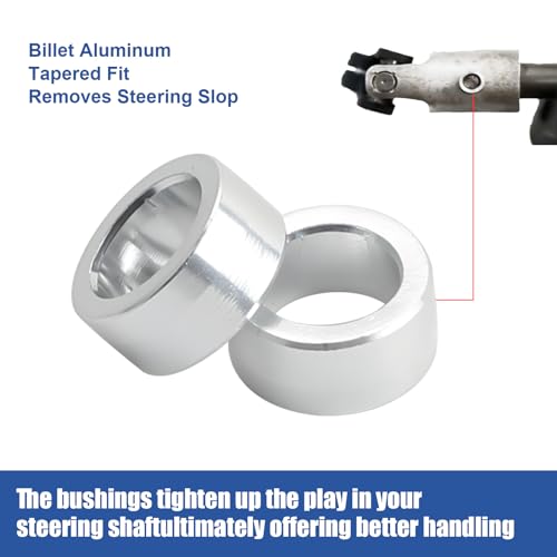 TomGoo Steering Column Intermediate Shaft bushings stem 6061-billet Compatible with Dodge Ram 1500/2500/3500/4500/5500 Accessories 5.9 6.7 G56 Cummins Diesel Mopar Upgrade Billet Aluminum-1 Pair - Image 5