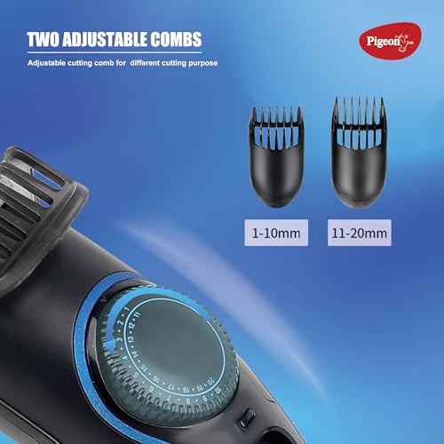 Pigeon Strike Battery Powered Beard Trimmer for Men| 40 Length settings| Stainless Steel Blade| USB C type Charging| 2 HR runtime| 2 HR charge time | 2 Years Warranty - Image 5