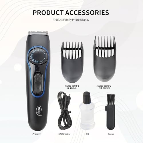 Pigeon Strike Battery Powered Beard Trimmer for Men| 40 Length settings| Stainless Steel Blade| USB C type Charging| 2 HR runtime| 2 HR charge time | 2 Years Warranty - Image 2