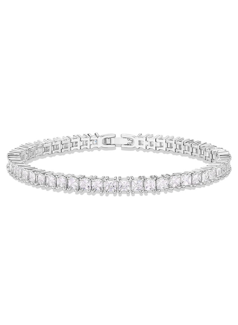 Fayrouz Jewellery Fashion Tennis Bracelets 14K Gold Plated Tennis Bracelet Shiny Cubic Zirconia Diamond Bracelet Mother's Day Gift Birthstone Jewelry for Women - Image 1