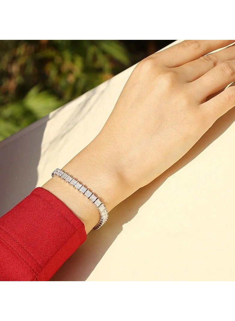 Fayrouz Jewellery Fashion Tennis Bracelets 14K Gold Plated Tennis Bracelet Shiny Cubic Zirconia Diamond Bracelet Mother's Day Gift Birthstone Jewelry for Women - Image 3