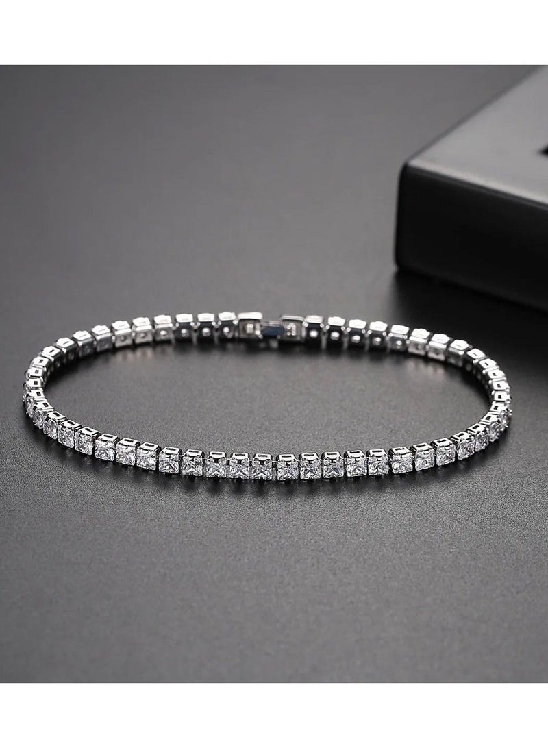 Fayrouz Jewellery Fashion Tennis Bracelets 14K Gold Plated Tennis Bracelet Shiny Cubic Zirconia Diamond Bracelet Mother's Day Gift Birthstone Jewelry for Women - Image 4