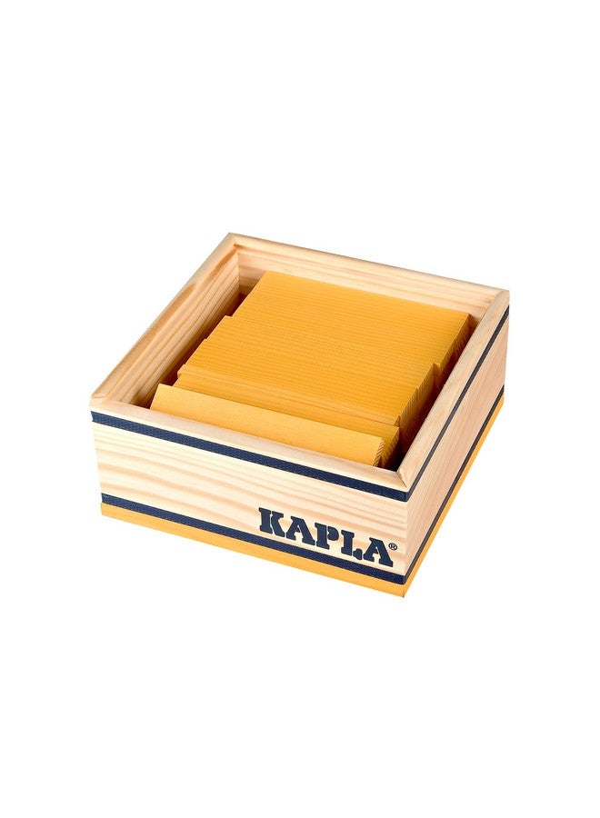 KAPLA 40 Squares Yellow - Wooden Construction Set - 40 Yellow Colored Building Planks - for Ages 3+ - Image 3
