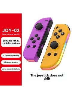 Switch NS Gamepad Joycon Colorful Handle Switch With Light Small Handle Left And Right Gamepad-Product Color:Purple Orange