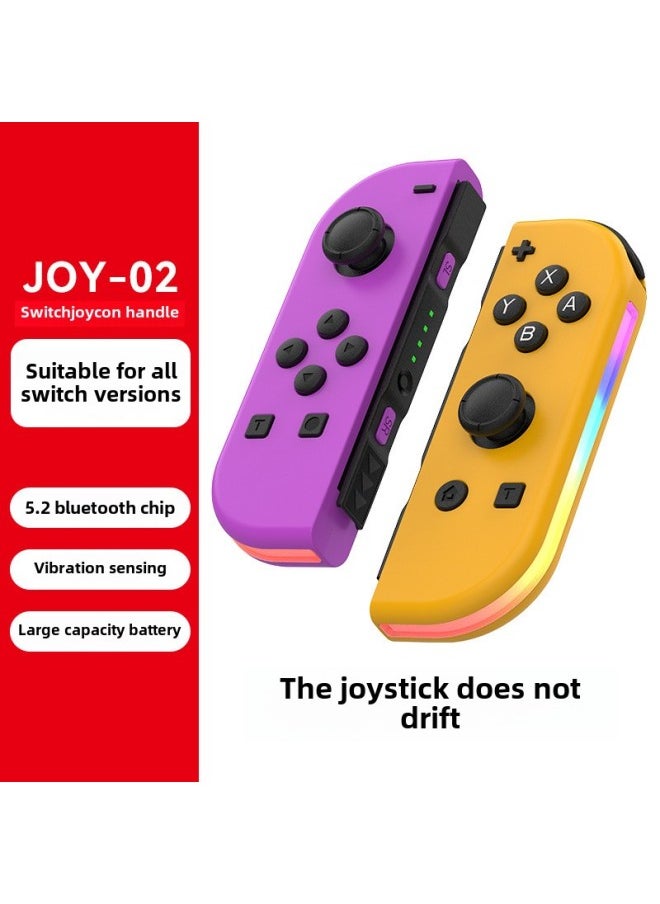 Generic - Switch NS Gamepad Joycon Colorful Handle Switch With Light Small Handle Left And Right Gamepad-Product Color:Purple Orange - Image 1