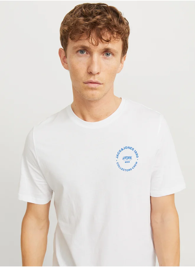 JACK & JONES Slogan Print Crew Neck T-Shirt