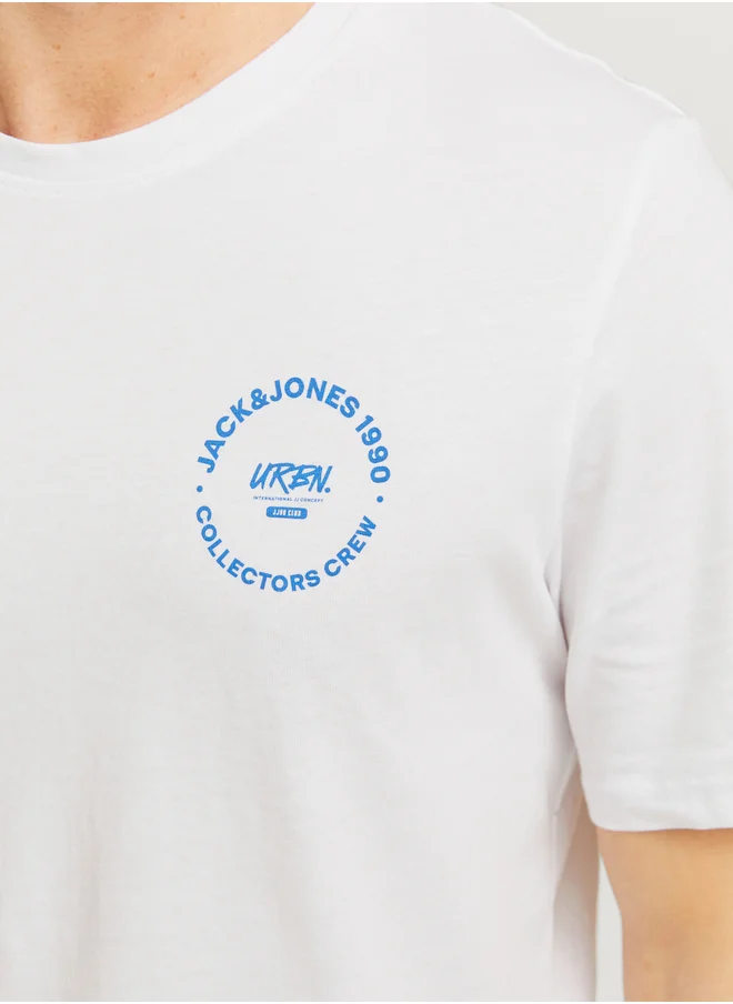 JACK & JONES Slogan Print Crew Neck T-Shirt