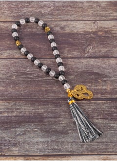 The Black Pearl Accessories Black & White Alabaster Stone Prayer Bead of 33 Beads  - Image 1