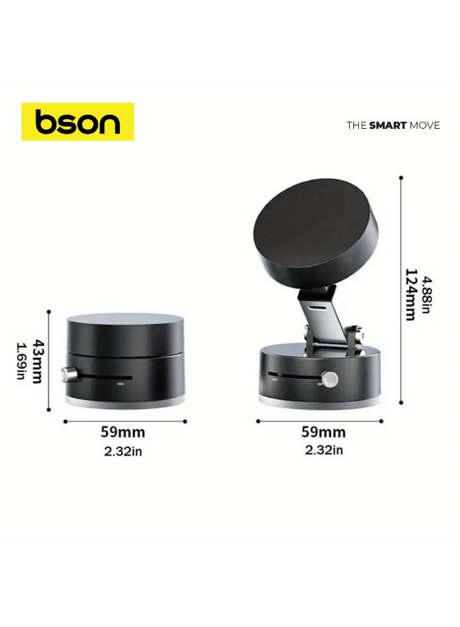 BSON حامل الهاتف المغناطيسي SnapDock - قبضة قوية للغاية ودوران 360 درجة للتثبيت الآمن بيد واحدة على المكتب أو لوحة القيادة في السيارة أو الطاولة الجانبية أو سطح المطبخ وغيرها من الأسطح للاستخدام اليومي - Image 5