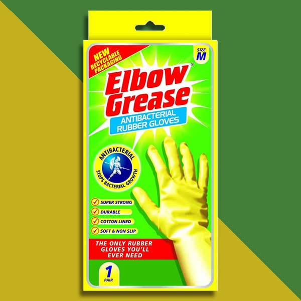 Elbow Grease Anti-Bacterial Household Rubber Gloves, 1 Pair - Medium - Image 5