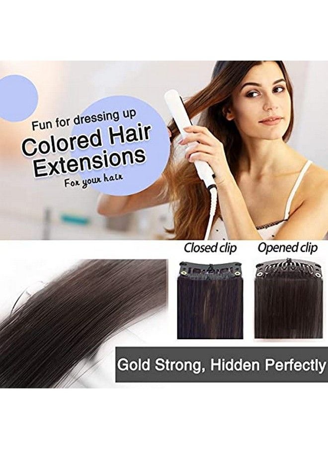 Paradise - Hair Streak Colored Extension Highlighter For Women And Girls (Set Of 6pc) (Wine Maroon) - Image 1