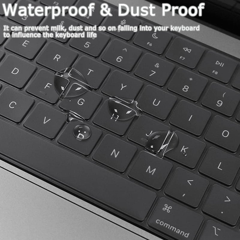 MasiBloom غطاء لوحة المفاتيح لجهاز MacBook مقاس 14 بوصة 2025-2021 (M5 - M1) موديل A3434 A3112, A3185, A3401, A3186, A3403 تخطيط المملكة المتحدة/الاتحاد الأوروبي ملحقات حماية لوحة المفاتيح م�� TPU، شفاف - Image 5