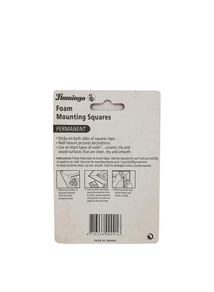 Flamingo Square Double Sided Foam Adhesive Tape Assorted Color Pack Of 16 - Image 2