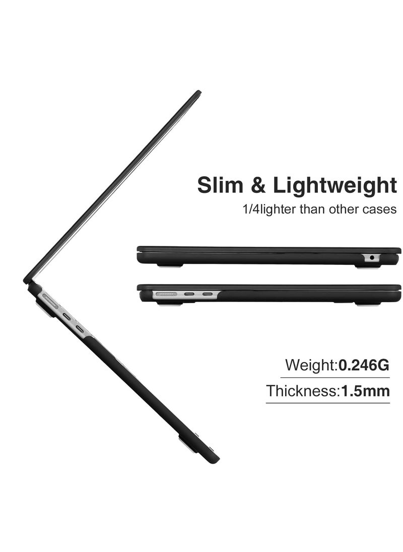 Generic 3 in 1 15" Macbook Air Hard Case Compatible with 2023 M2 Chip A2941 and 2024 M3 Chip A3114 and 2025 M4 Chip A3241, Hard Shell Case & Keyboard Cover & Screen Film , Matte Black  - Image 4