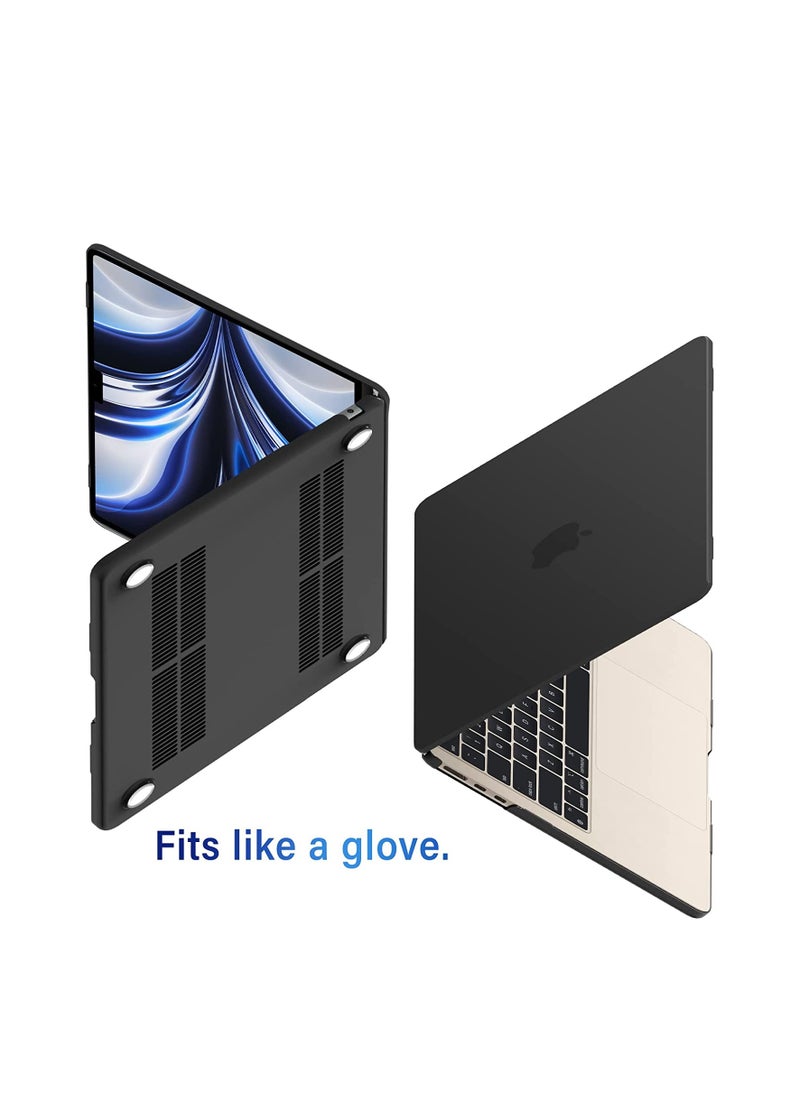 Generic 3 in 1 15" Macbook Air Hard Case Compatible with 2023 M2 Chip A2941 and 2024 M3 Chip A3114 and 2025 M4 Chip A3241, Hard Shell Case & Keyboard Cover & Screen Film , Matte Black  - Image 2