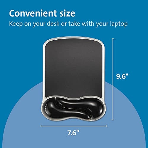 Kensington Duo Gel Wave Mouse Pad Wrist Rest BlackMedium K62413WW - Image 3