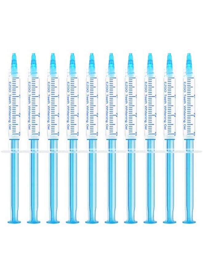 EZGO 10 Pack Teeth Whitening Gel Refills 22% Bleaching Gel, No Sensitive Teeth Whitener, Great For Sensitive Tooth Whitening, Works With Teeth Whitening Led Light And Tray (10X 3Ml) - Image 1