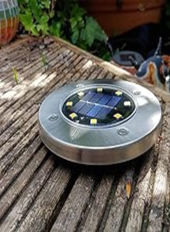 PrimeShop Solar Ground Lights with 12 LED Outdoor Garden Lights 