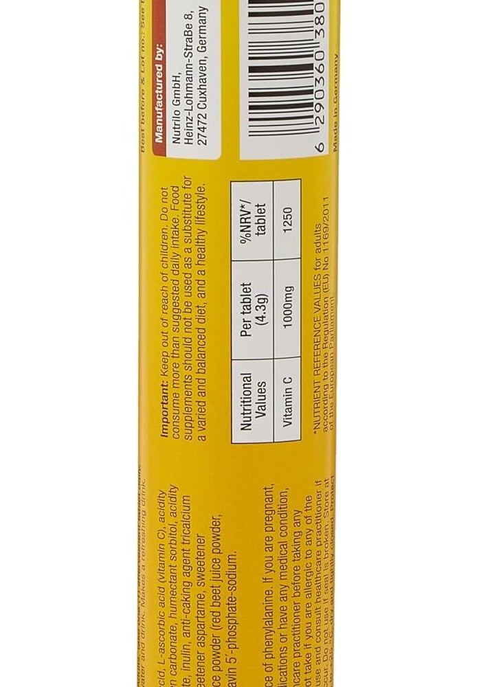 FIZZI Vitamin C 1000mg Effervescent Tablets - Orange Flavour, 20 Count - Image 2