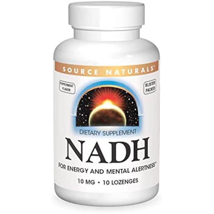 Source Naturals NADH 10mg, Boost Energy and Mental Alertness - 10 Tablets - Image 1